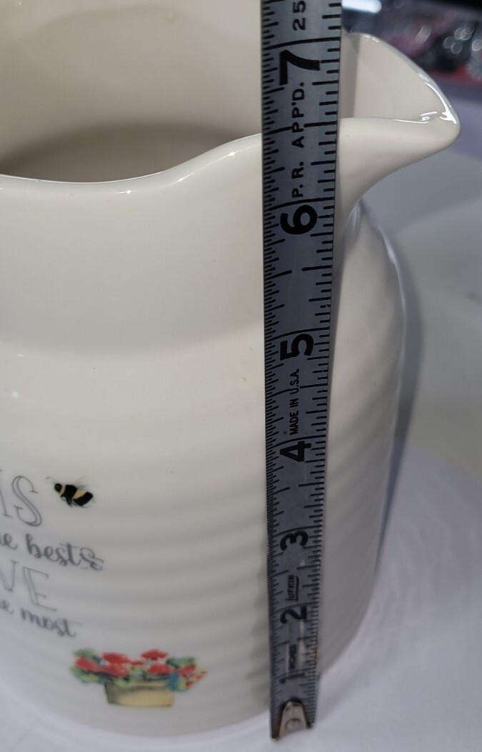 Harvest Green Studio “Moms know us the best & Love us the most” pitcher