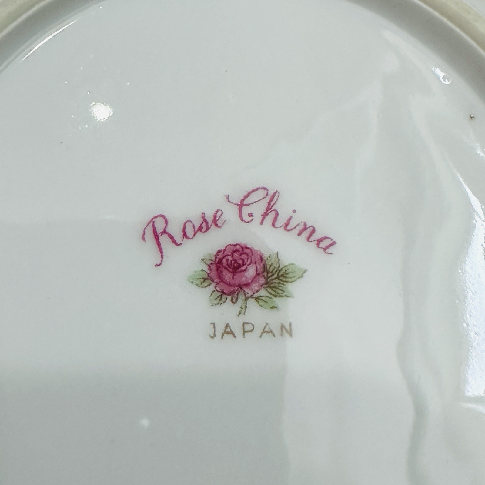 4 Vtg Mismatched China Dessert Bowls Bowl Set Mixed Rose Gold Pink Floral