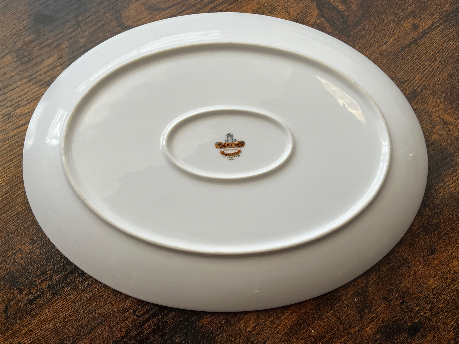 Harmony House Fine China Nannette 12” Oval Serving Platter Japan Collectible