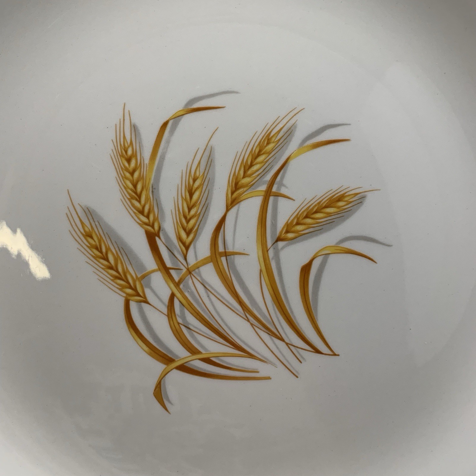Vintage Homer Laughlin Golden Wheat 9″ Dinner Plates 22K Gold Trim Set of 7