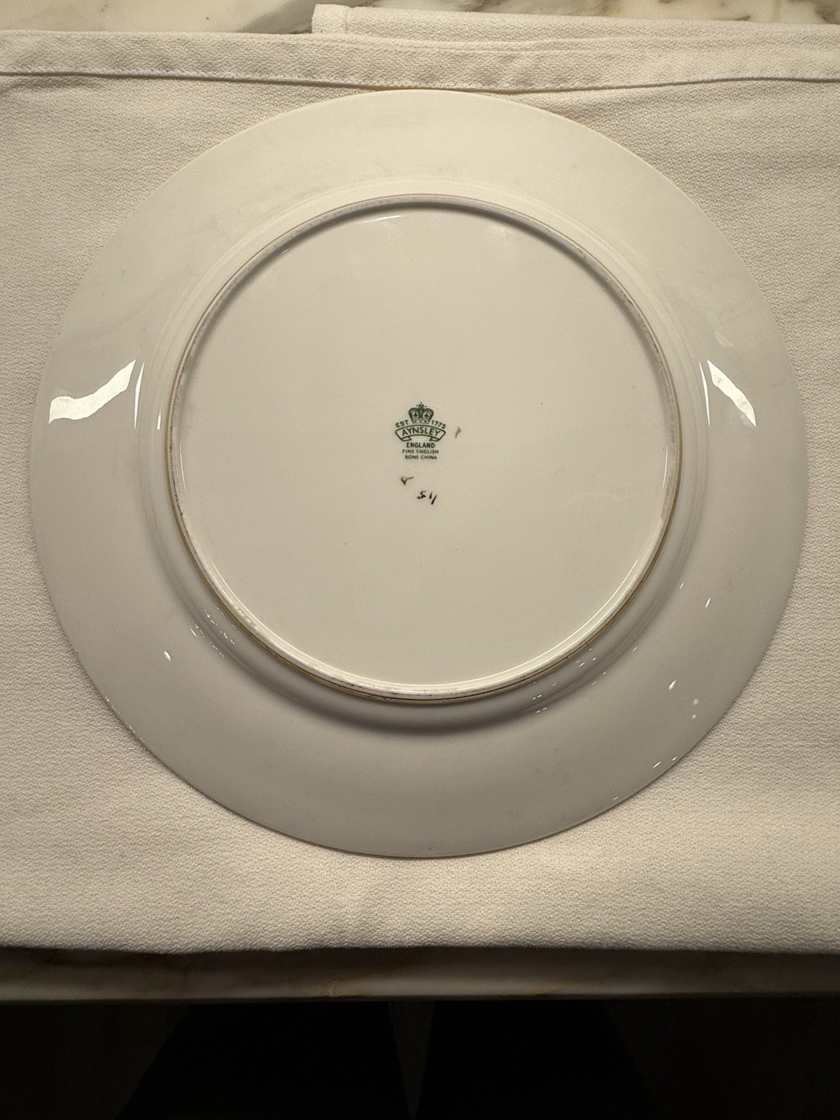 Vintage Aynsley Orchard Gold Bone China Dinner Plate Gold Encrusted 10.25″