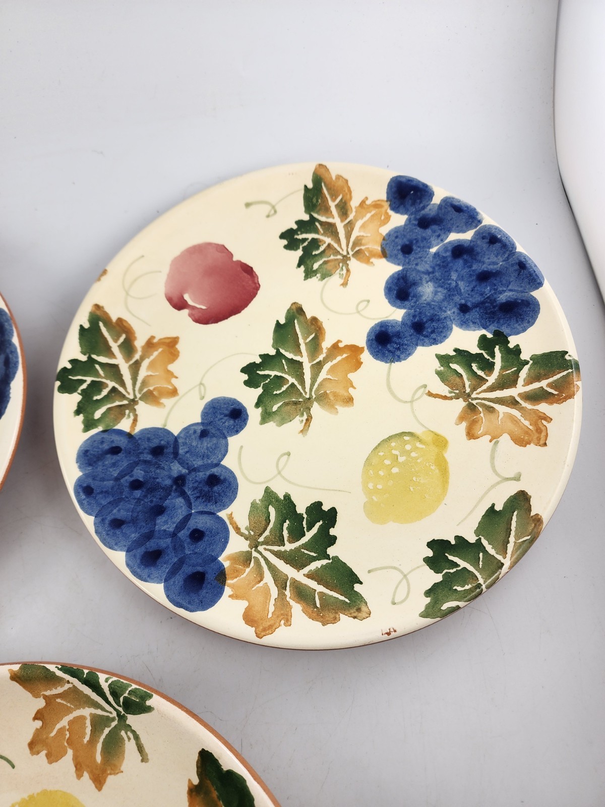 Ceramiche Alfa Dinner Plates – Made in Italy Fruit and Leaves 10″ Qty 3