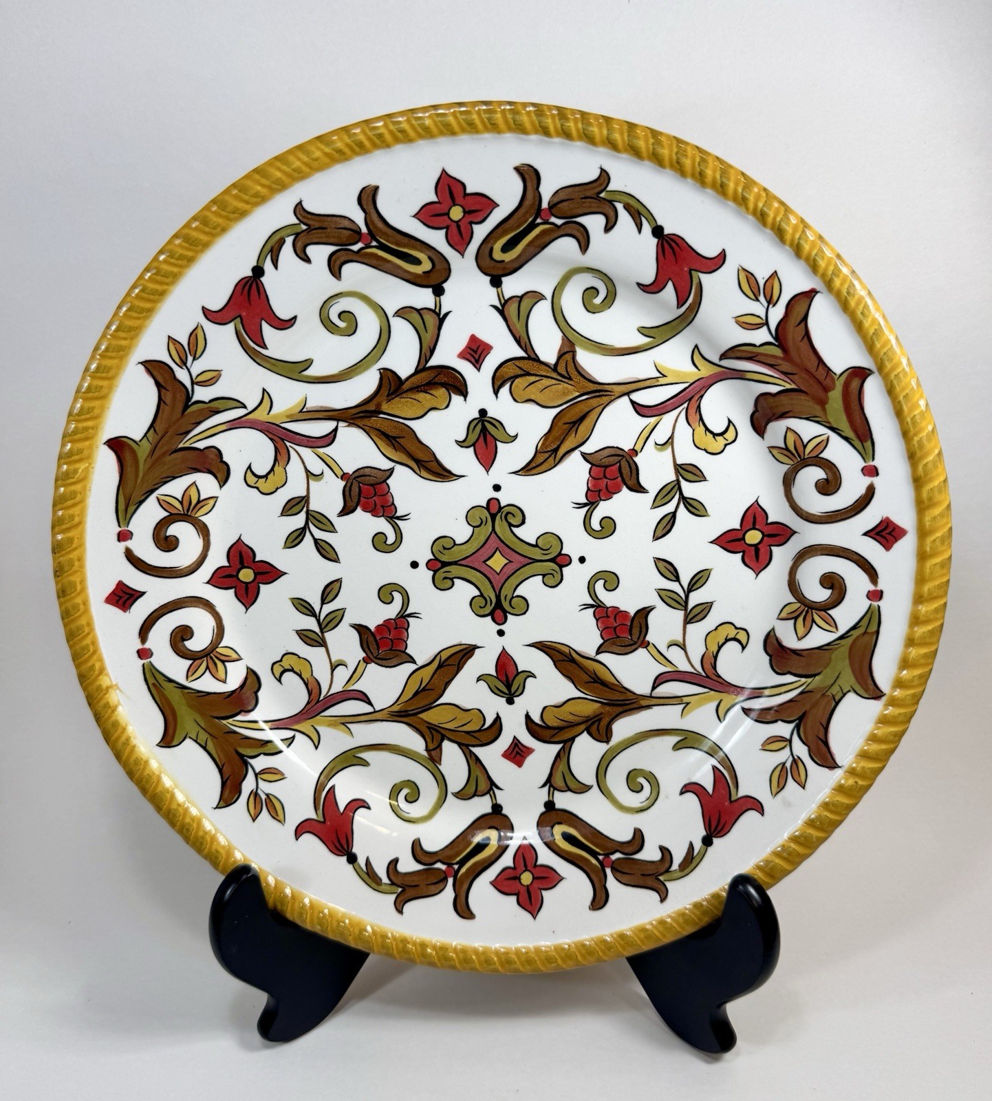 Pier 1 Oralia Earthenware Dinner Plate Replacement Discont’d 11.75” B79