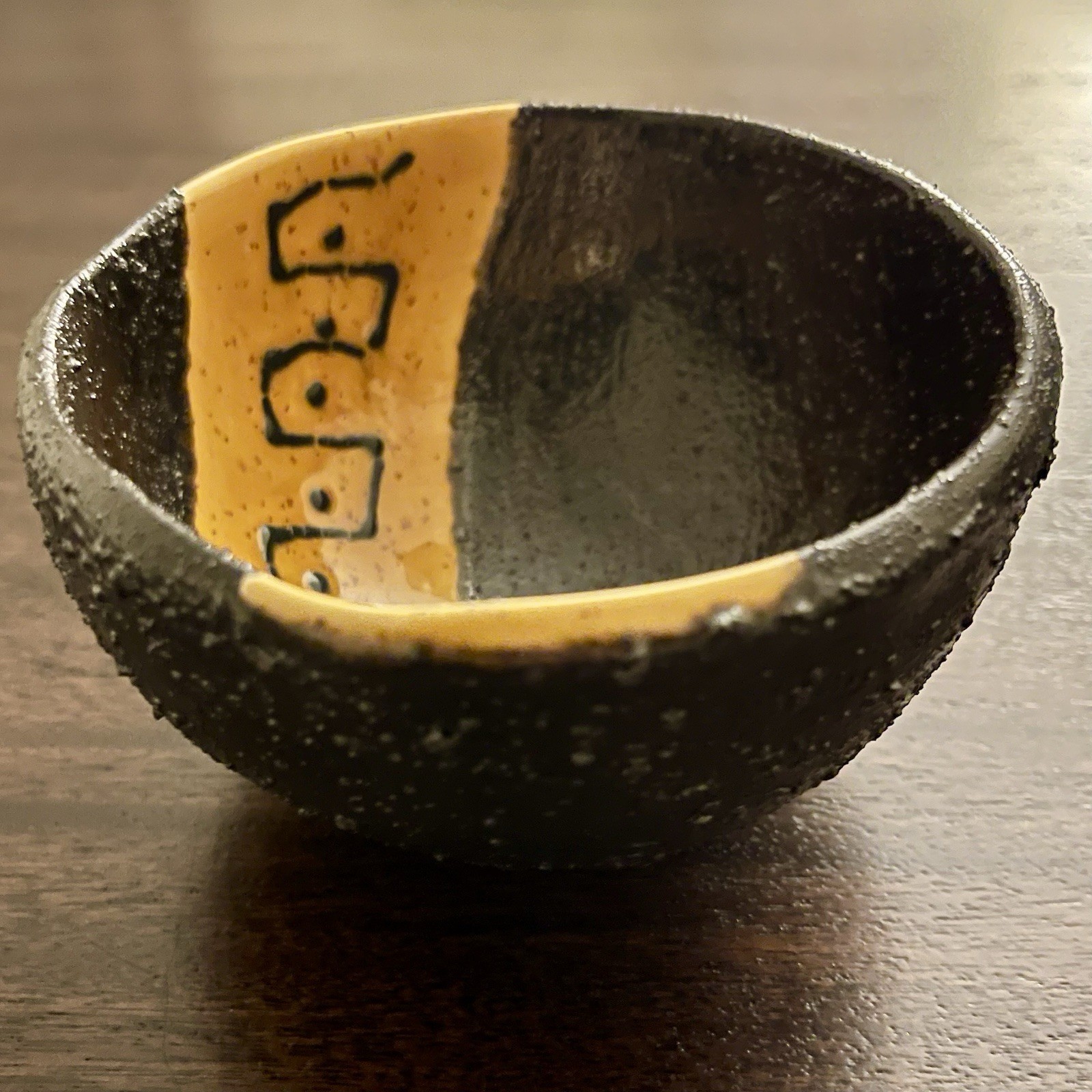 Kolbrún Ólafsdóttir Icelandic Pottery Bowl Volcanic Ash Glaze Handmade, Dramatic