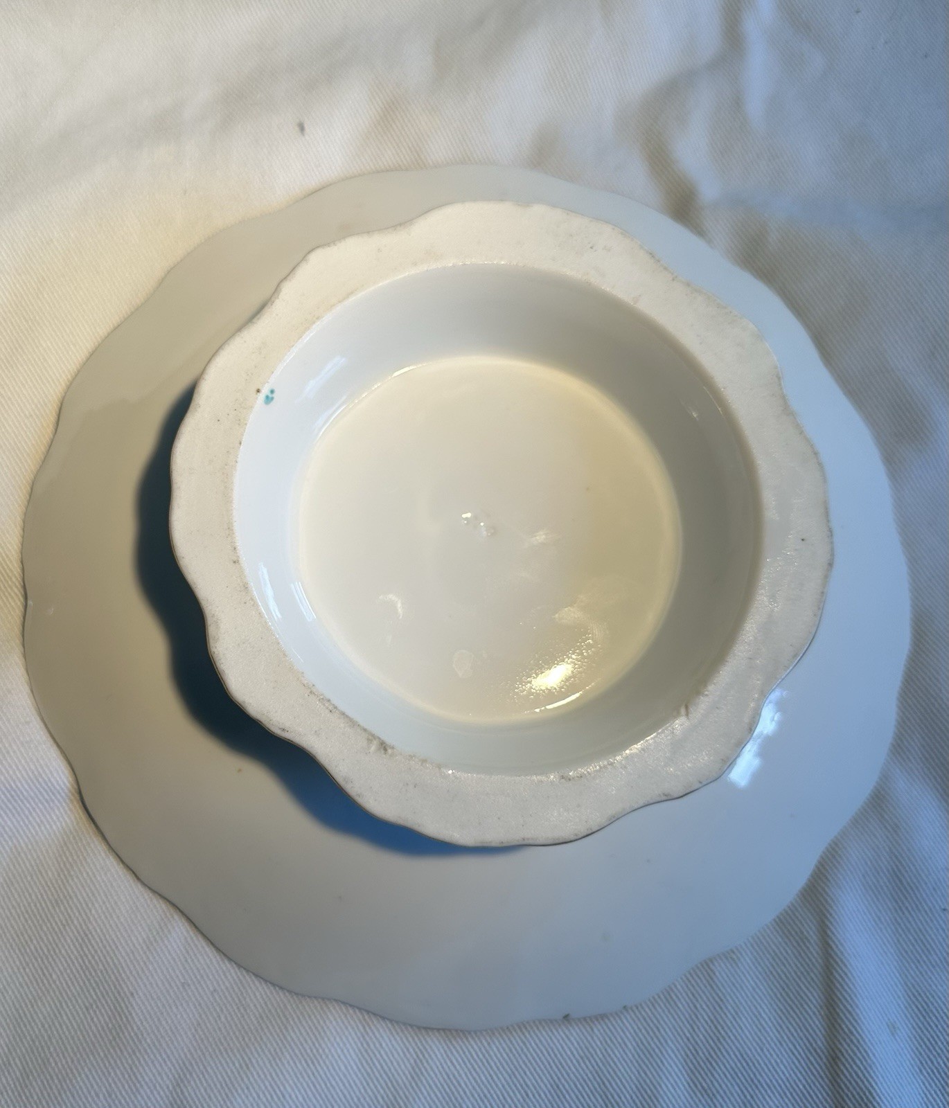 1800’s Antique Minton Quality Staffordshire Footed Bowl HP Tulip Turquoise Gold