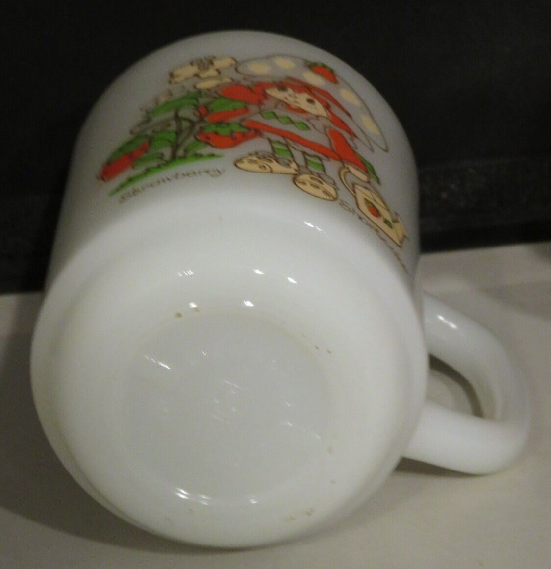 Vintage Fire King Milk Glass Strawberry Shortcake Mug Life Is Delicious