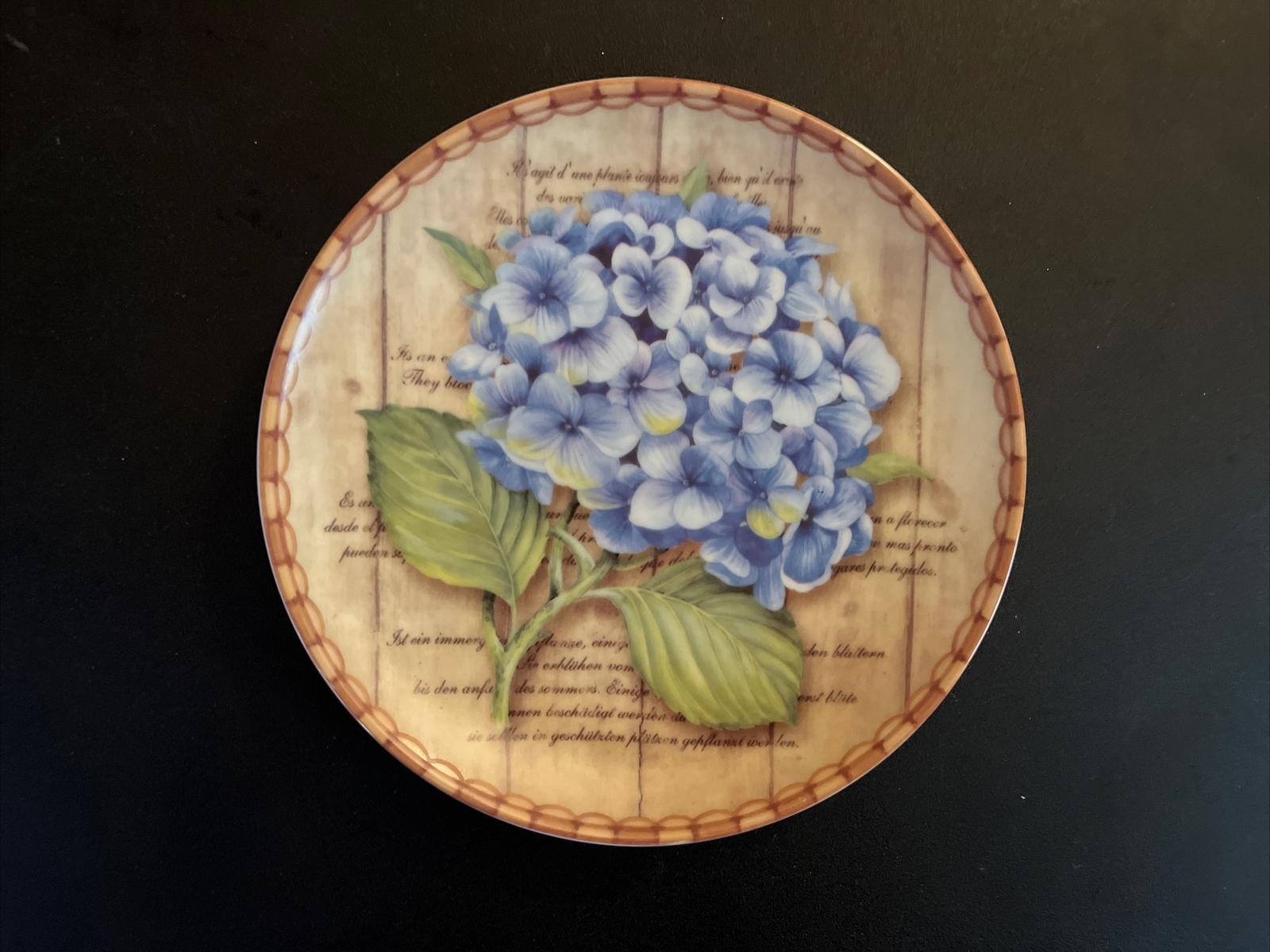 Formalities Baum Bros Plate Porcelain Hortensias Rododendro Rosa Rhododendron