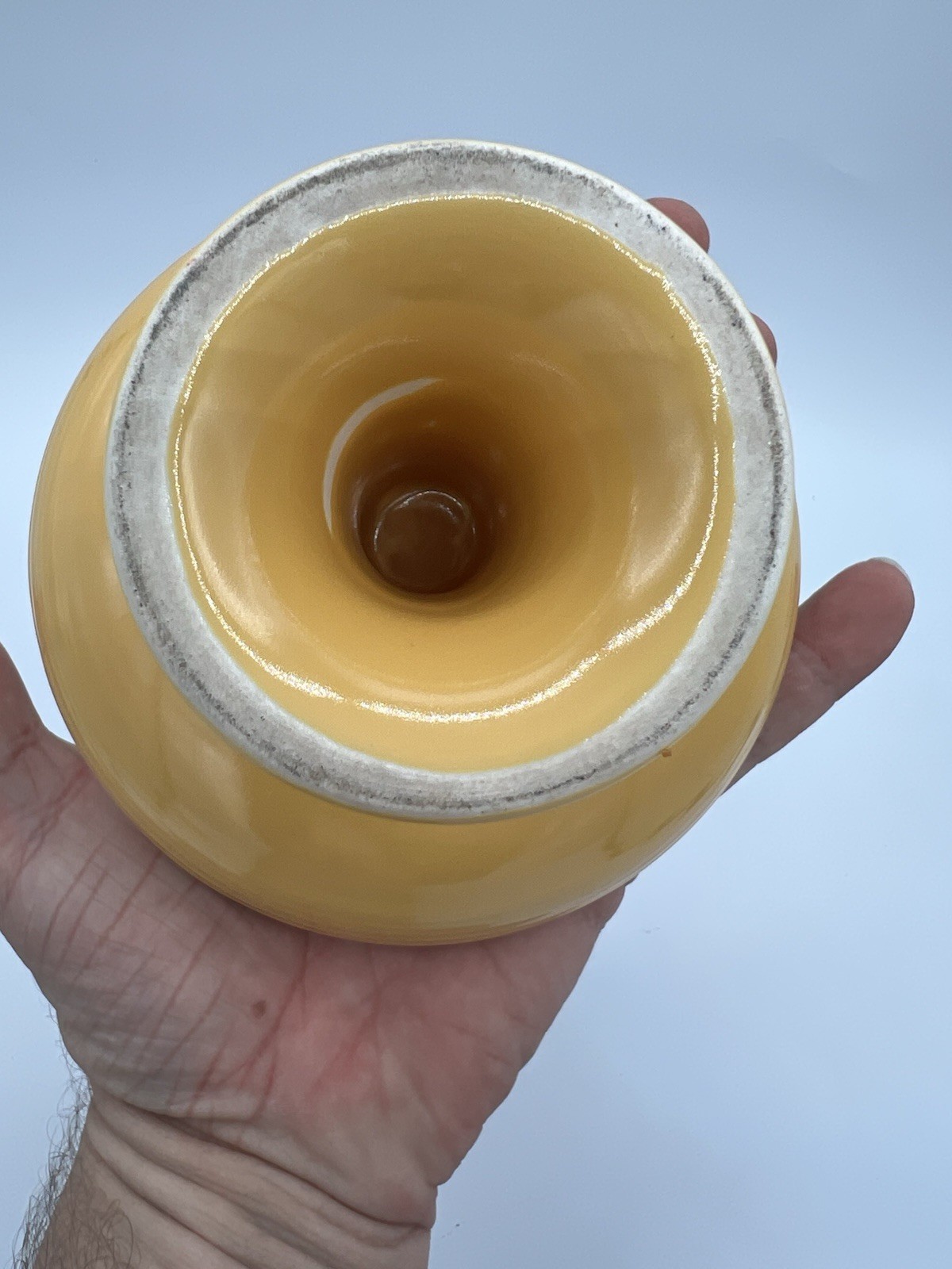 Vtg Fiestaware Sweets compote yellow pedestal dish 3.5” Tall Fiesta