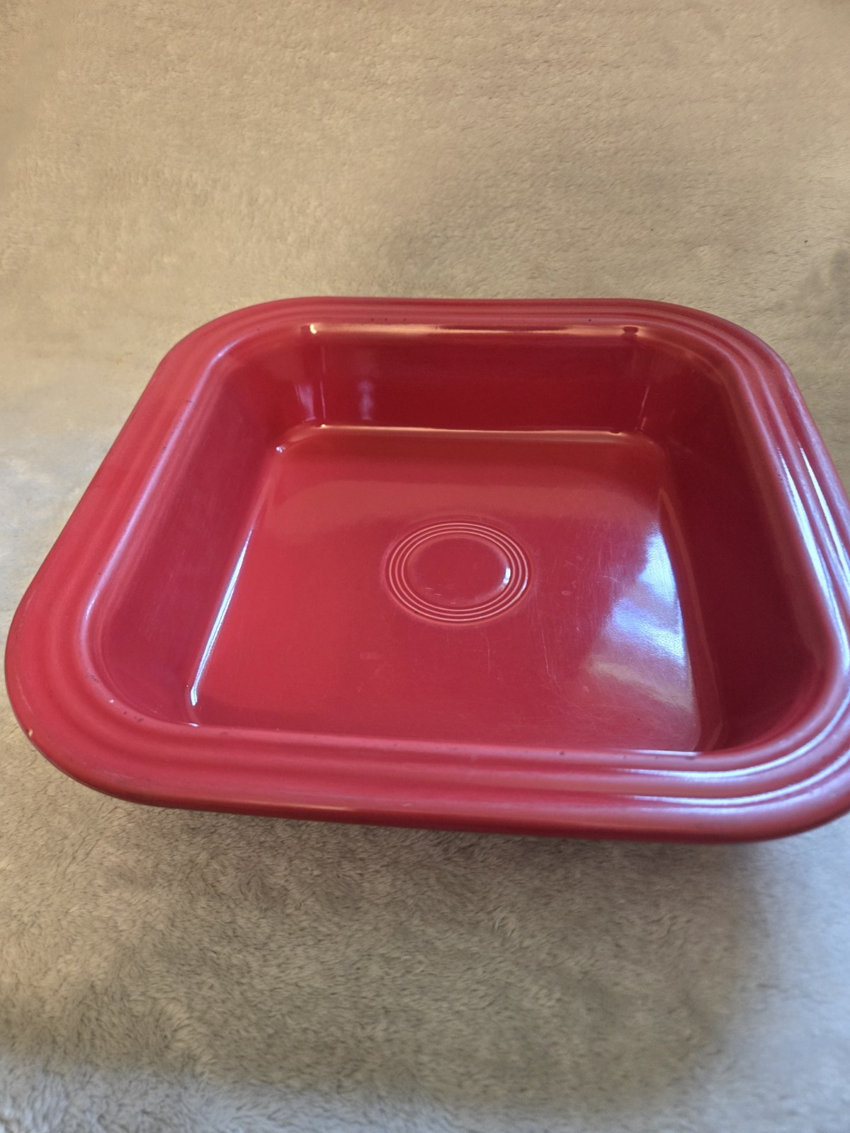HLC Fiestaware 9in Square Baking Dish Red USED