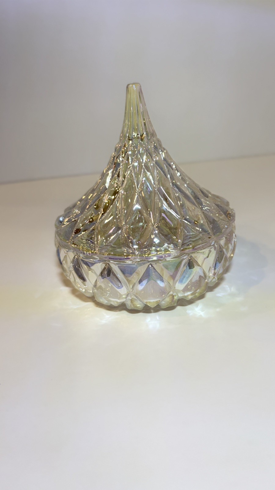 Hershey’s Kiss Candy Dish Godinger TRANSLUCENT Crystal NIB