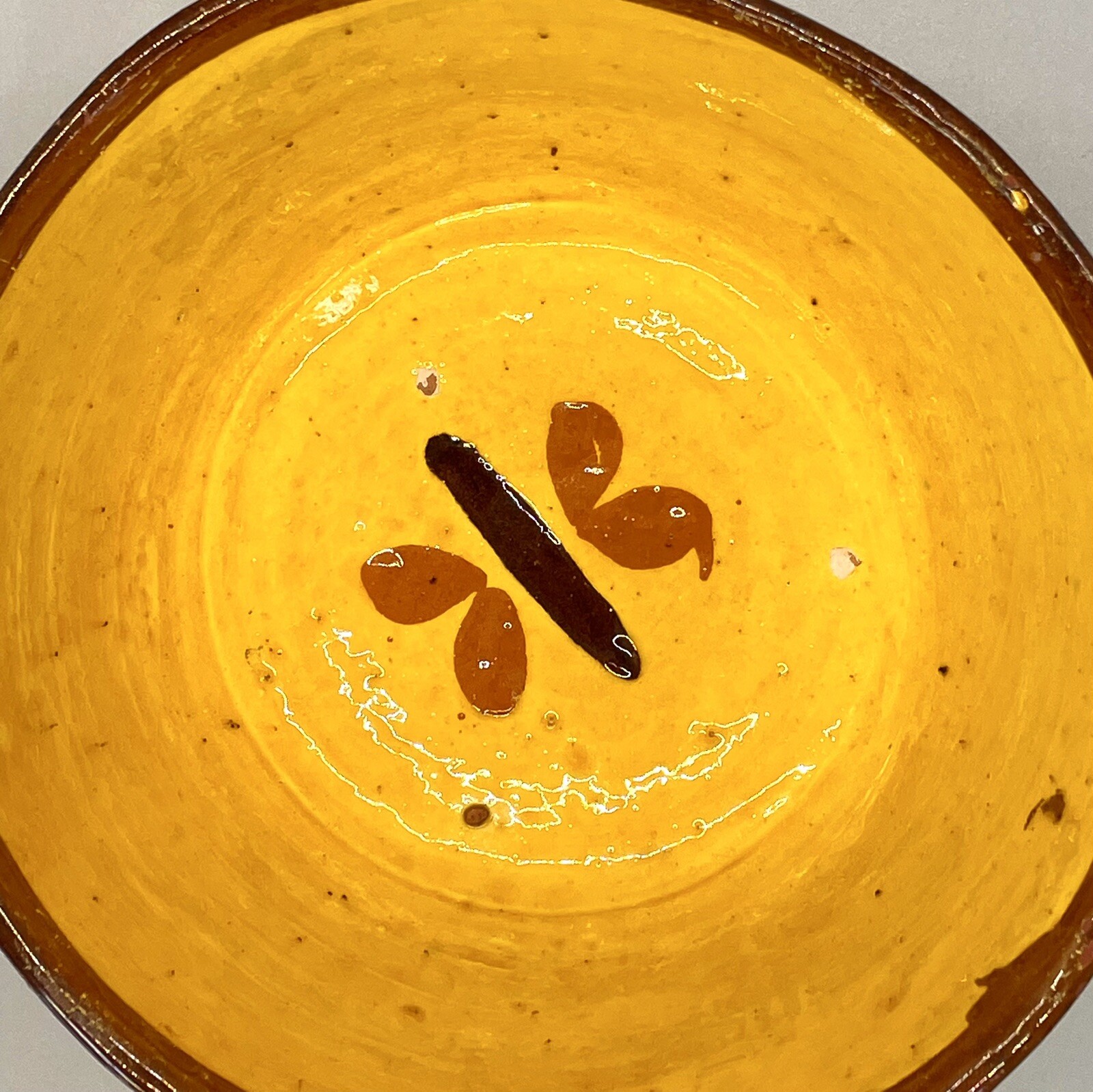 Antique Yellow Multan Sindh Pottery Dish Hand Painted Earthenware
