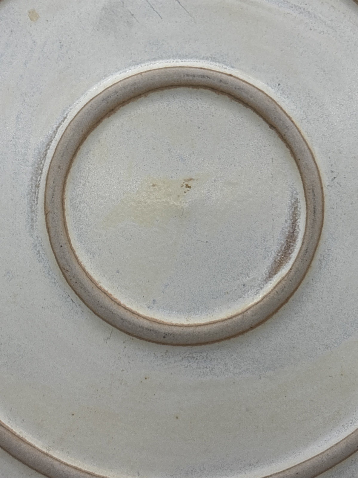 Vintage Handmade 11.75” Studio Art Stoneware Wall Plate Rustic Earth Tone Glaze