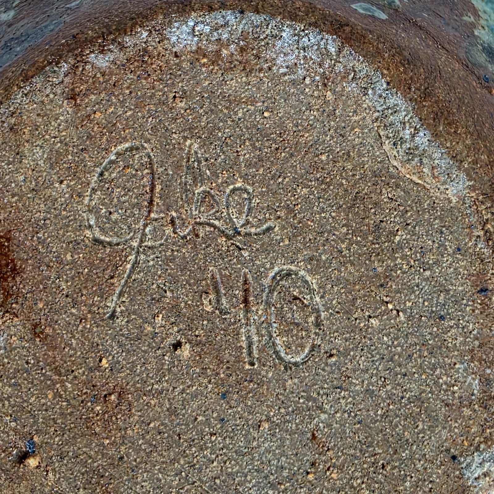 Art Pottery Stoneware Hand-thrown Tea Pot w/Lid Signed Jake ’10 – 6.5″ x 5″ x 4″