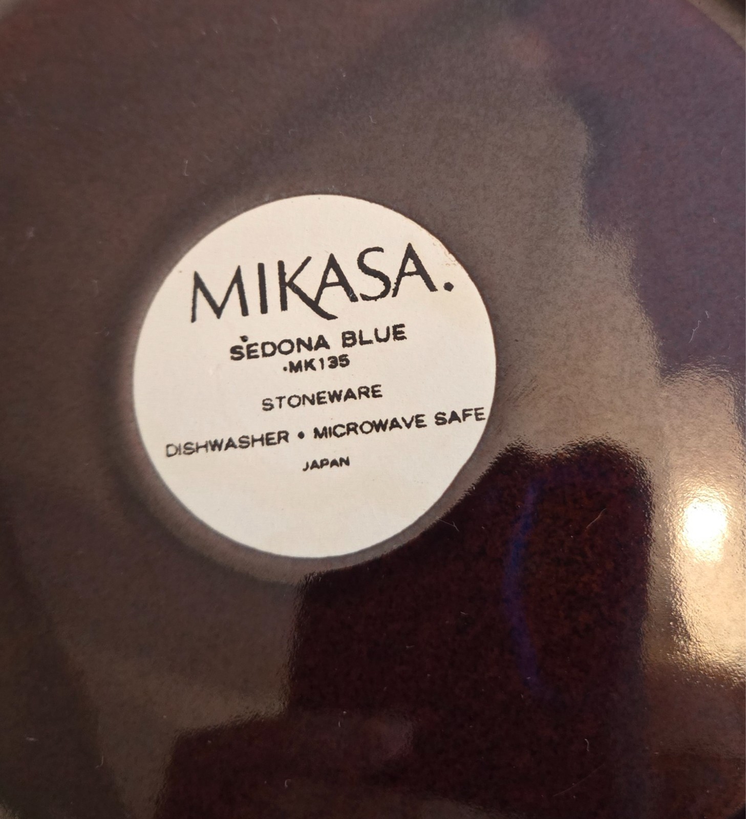 Set of 5 Mikasa SEDONA BLUE 11-3/4″ Heavy Dinner Plates Brown Trim MK135