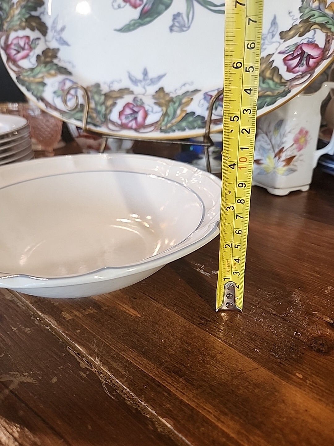 Vintage Cordella Collection Stoneware 9.1/4″ Serving Bowl Bluet