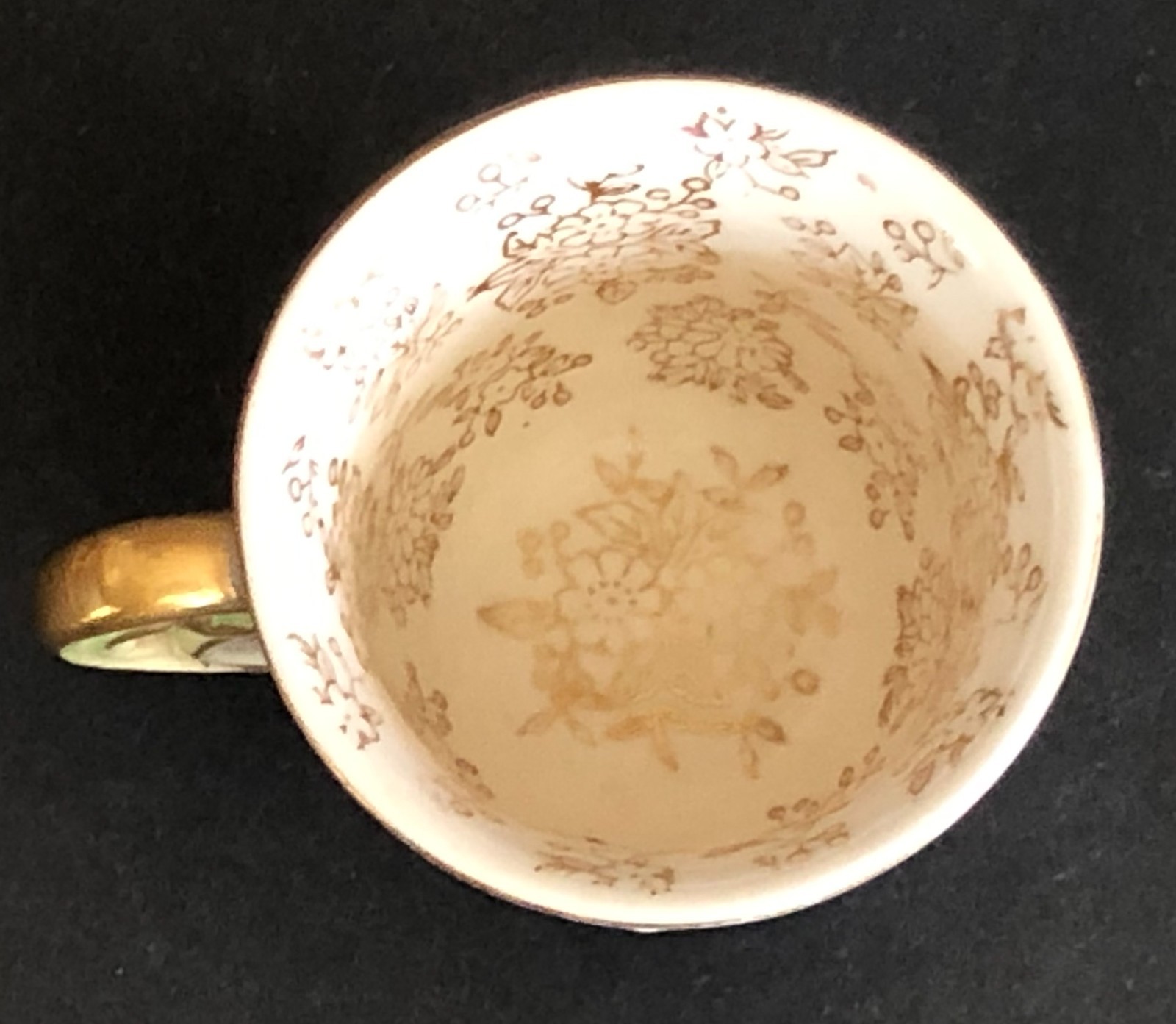 Vtg SGK Demitasse Cup Made in Occupied Japan Embossed Cherub Mermaid Instruments