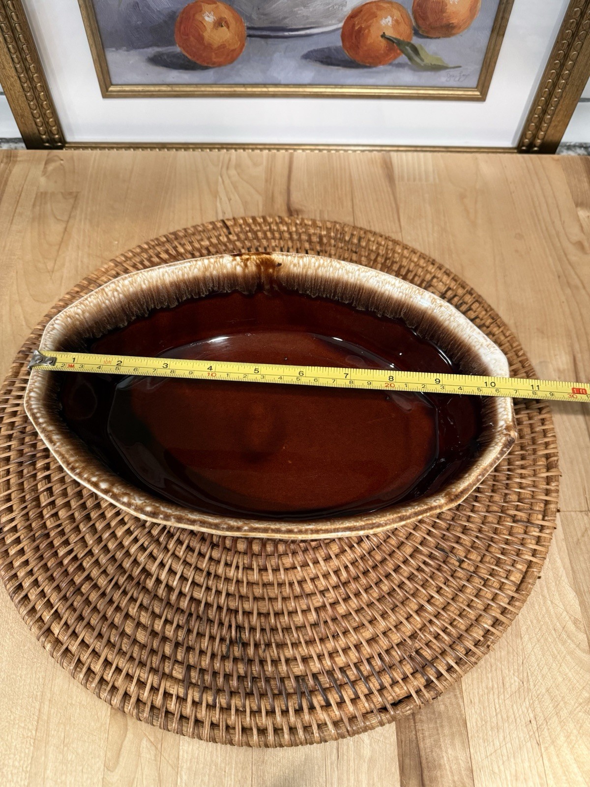 Vintage McCoy Brown Drip Glaze Oval Casserole Dish 7071 Oven Proof Stoneware USA