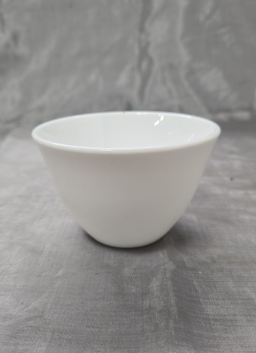 Corning Ware ALL WHITE Restaurant Set of 8~2-1/2″ 6oz Soup Cups Bowls Vtg USA 2