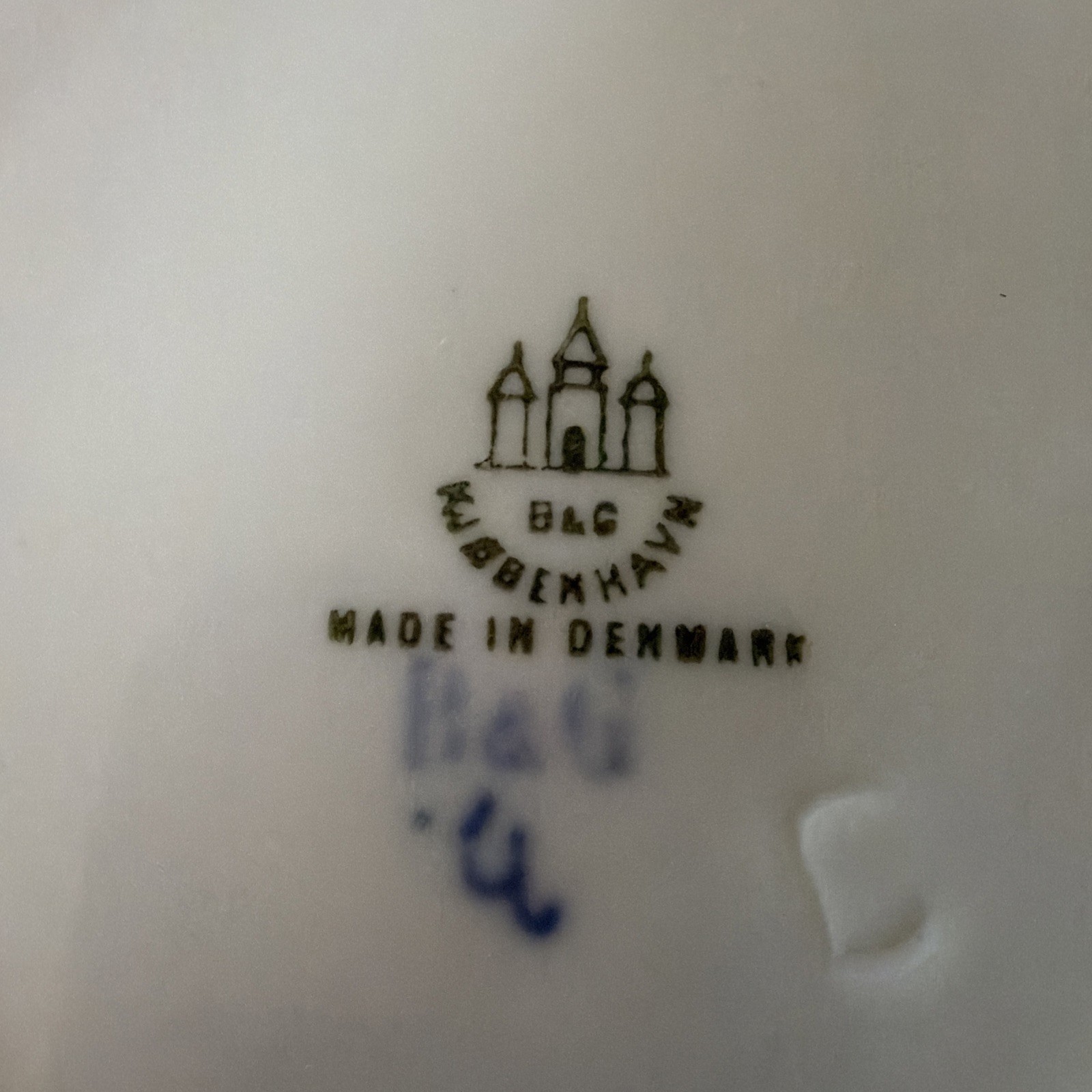 Bing & Grondahl Denmark Copenhagen Blue 7 1/2” Soup Bowl 1899-1902