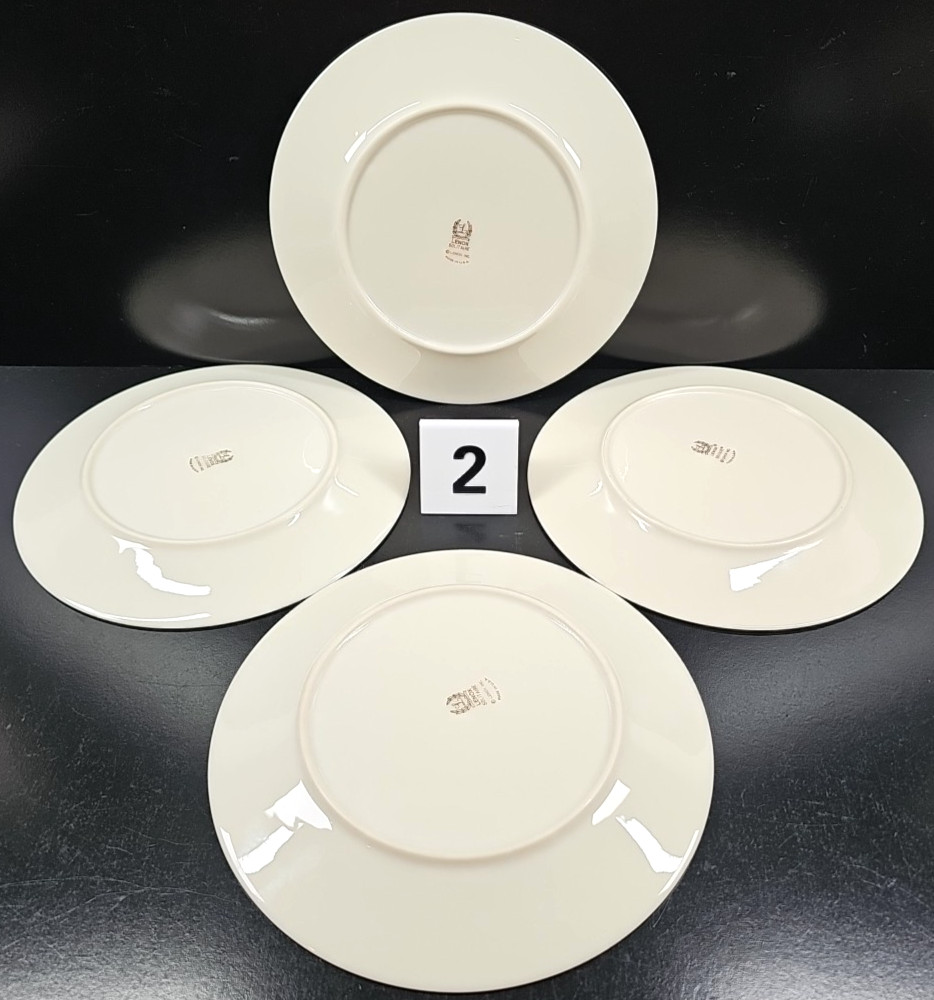4) Lenox Solitaire 5 Pc Place Setting Vintage Elegant Platinum Dining Dishes Lot