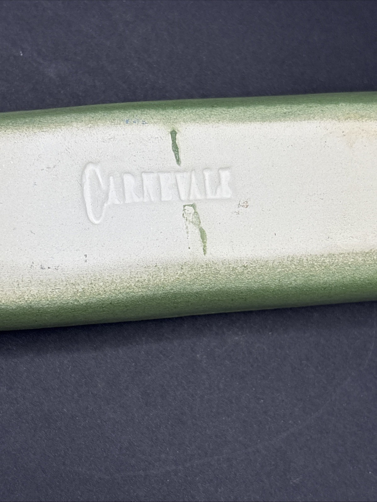 Vintage Signed 16″ Carnevale McCarty “Memphis” Sage Green Olive Boat