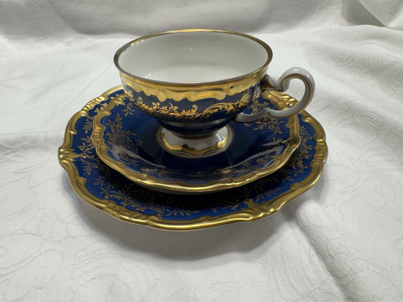 Weimar “Katharina” Trio Tea Set, Blue, Germany 1950-1959