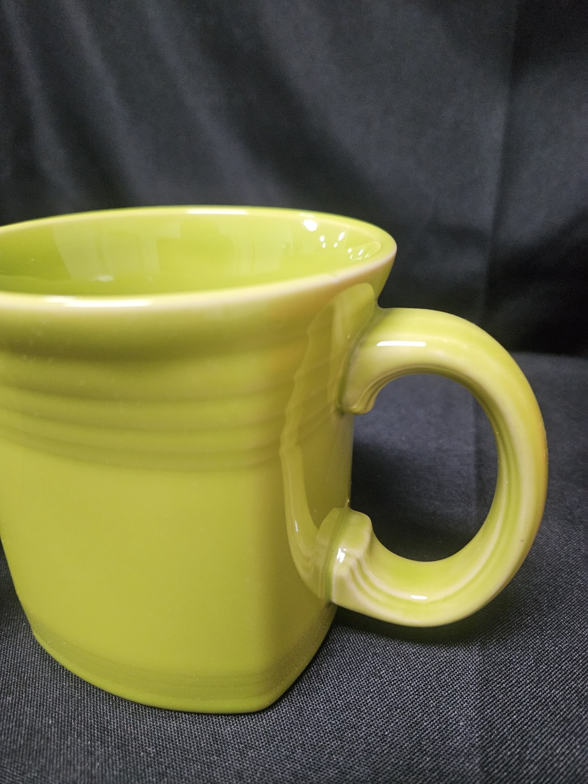 Retired Fiesta Lemongrass Mug Set -15oz Tapered Mug & 13oz Square Bottom Mug HLC
