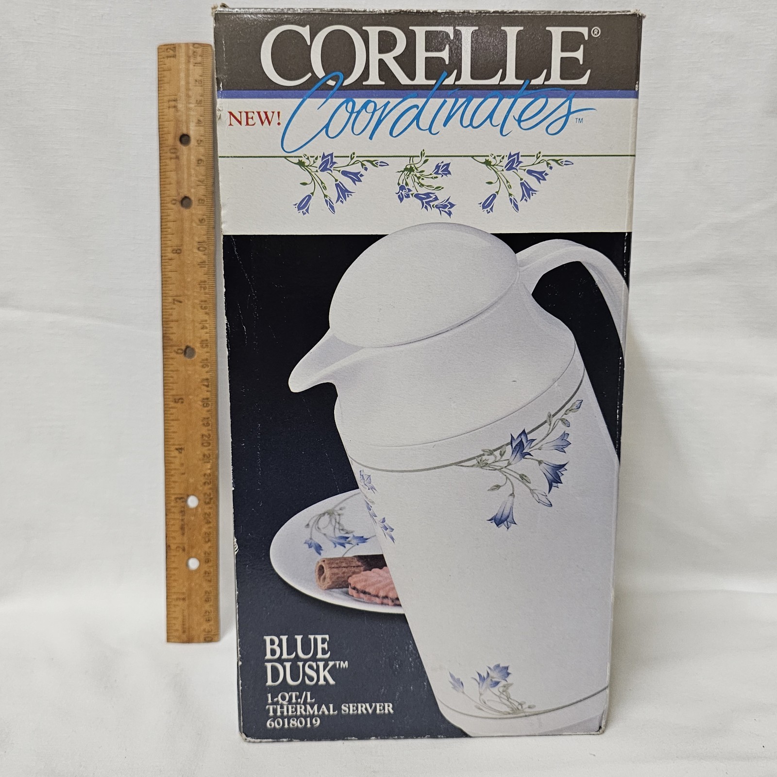 Used Corning Corelle Coordinates Blue Dusk Thermal Server. 1 Qt For Coffee. BS