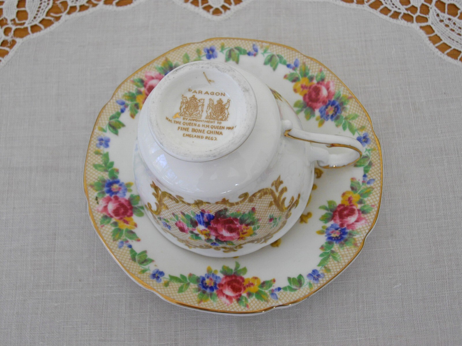 Vintage Paragon TAPESTRY Demitasse Cup + Saucer England ~