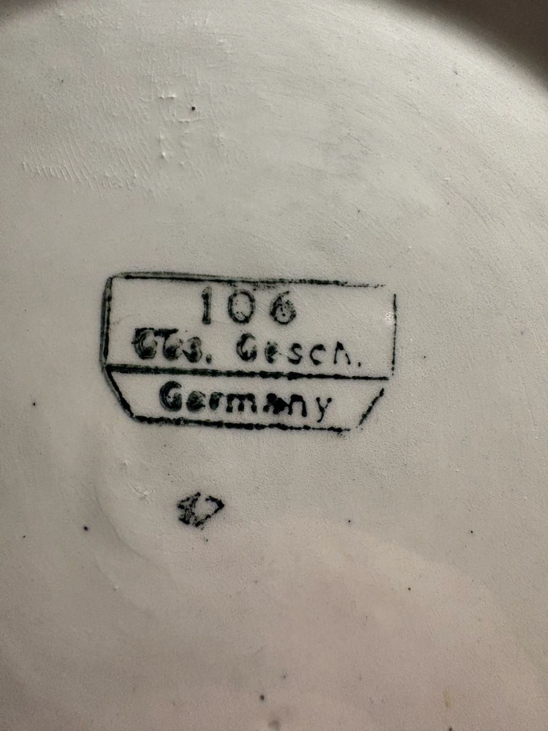 Germany Ges Gesch Hand Painted Flower Serving, Fruit Bowl / Numbered – ,