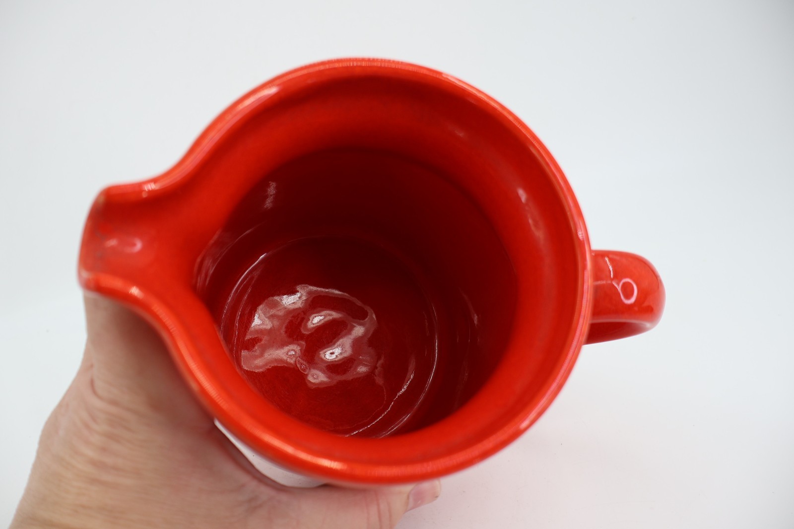 Waechtersbach Red White Apples Creamer Pitcher Germany Earthenware 5.5″