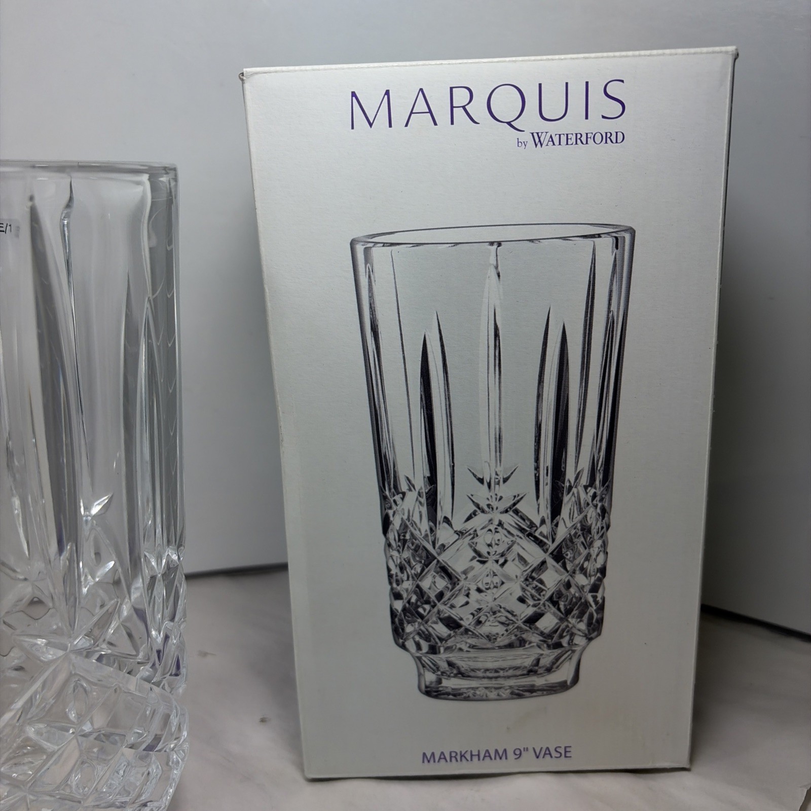 9″ WATERFORD Crystal Marquis Markham Vase Germany Heavy