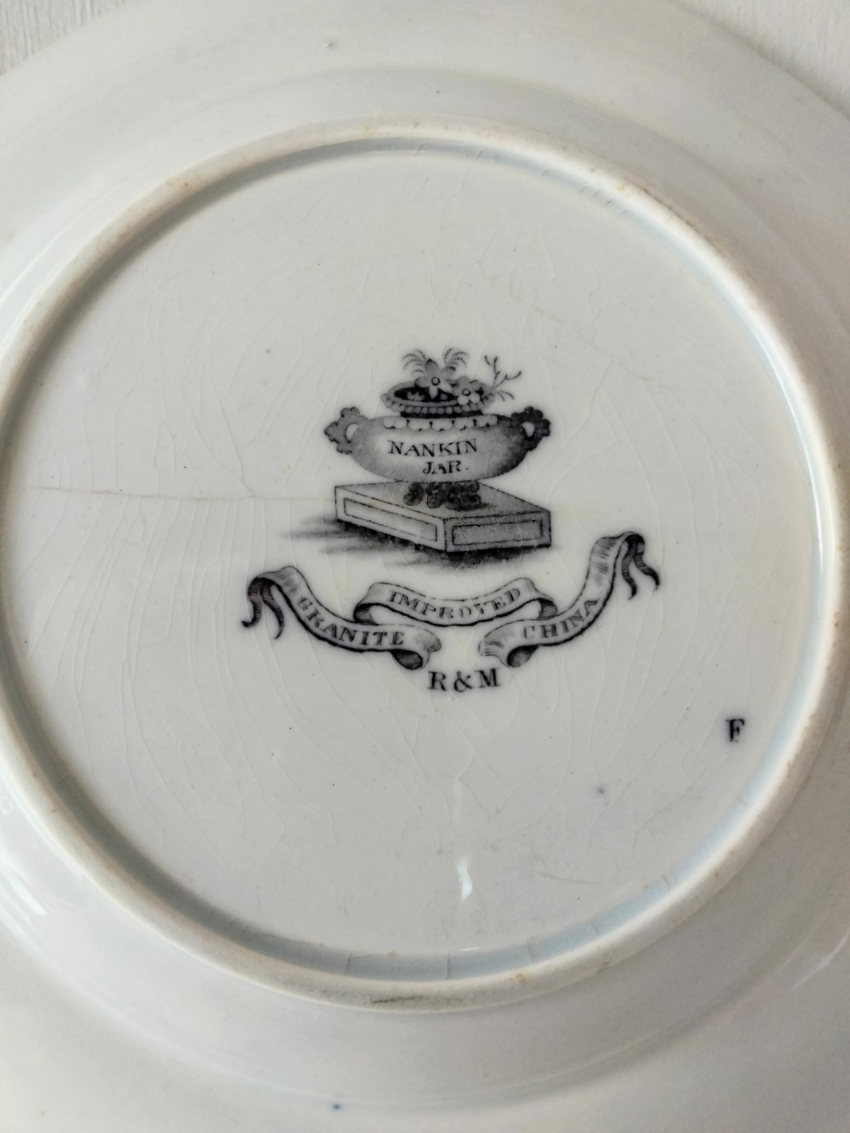 Antique R & M Nankin Jar Blue/White Bowl Floral Pattern 1800s 10.3” England