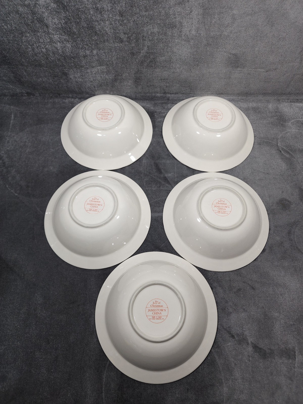 Vtg Jamestown China Action THE JOY OF CHRISTMAS Dinner Plates/Bowls/Cups/15 pcs