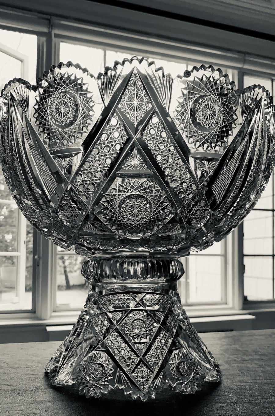 American Brilliant J. Hoare & Co. “Carolyn” 14-Inch Punch Bowl (c. 1895)