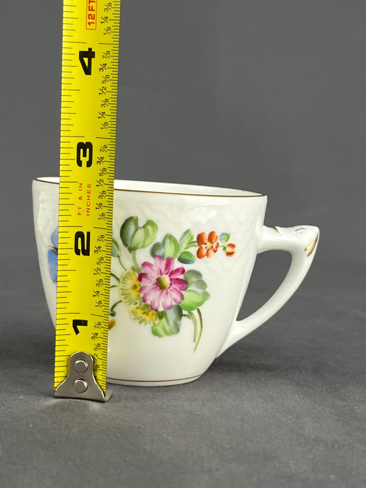 10 B&G Bing Grondahl SAXON FLOWER 2 1/2″ Flat Cup & Saucer Sets c. 1940’s : MINT