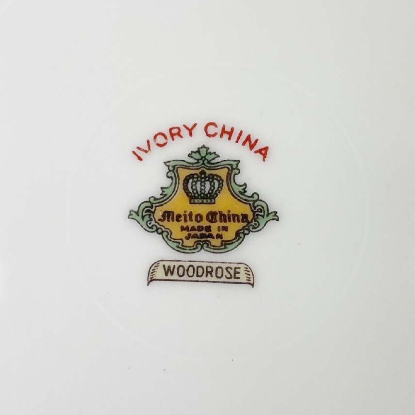 Meito China Woodrose Plates Service 4 Made in Japan 4 Dinner 6 Salad 5 Dessert