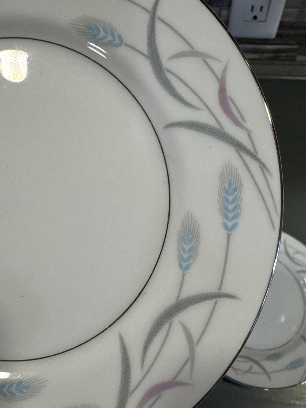 Set Of 6 Valmont China 6 1/2″ Bread Plates In The Royal Wheat Pattern, Japan