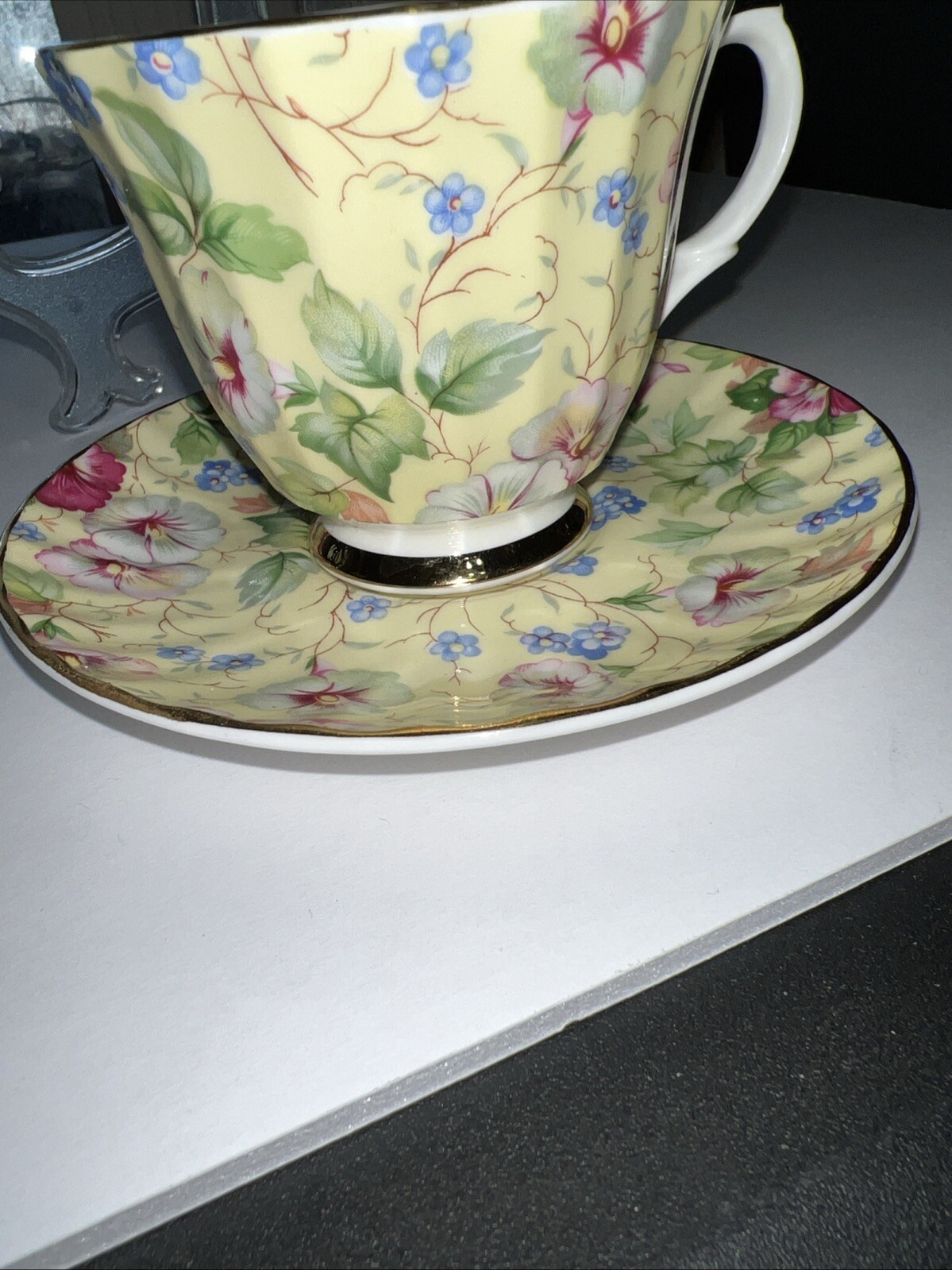 Staffordshire Royal Victorian St George , Dorset Rose Cup Saucer NOTEs