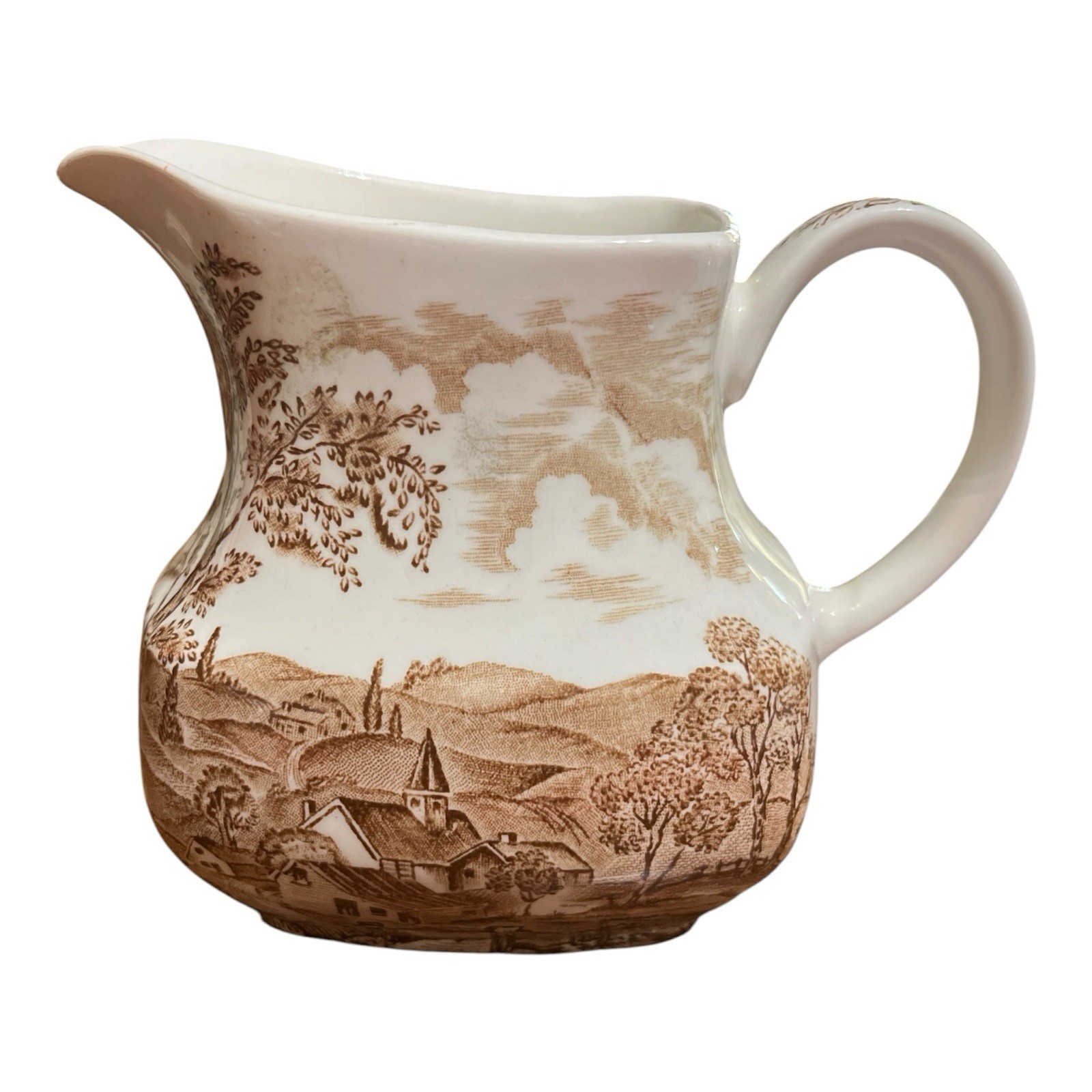 Alfred Meakin Reverie Brown Transferware Creamer Pitcher Staffordshire England