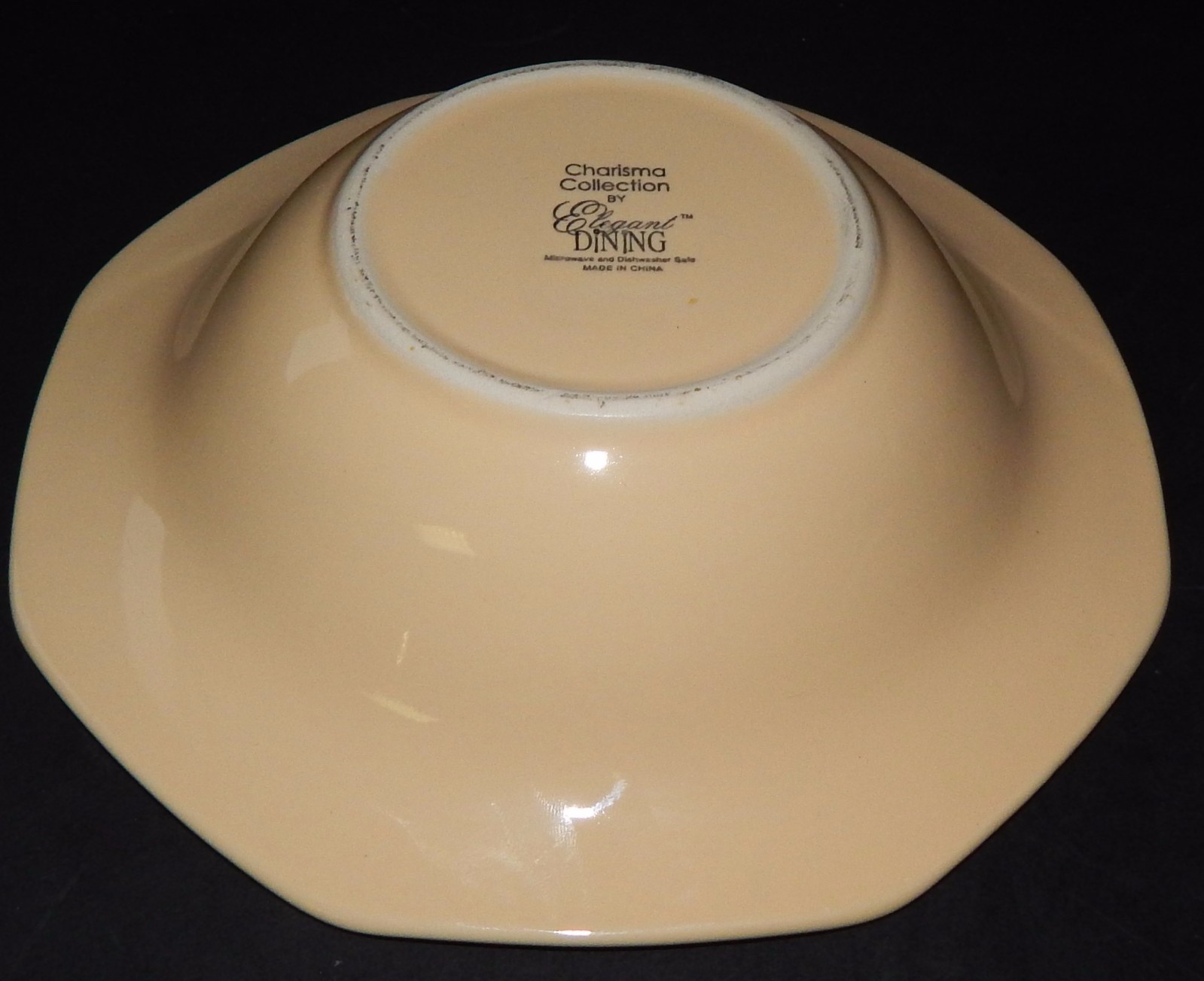 Elegant Dining Charisma Collection Yellow Heavy Soup Cereal Bowls 8″ Vintage