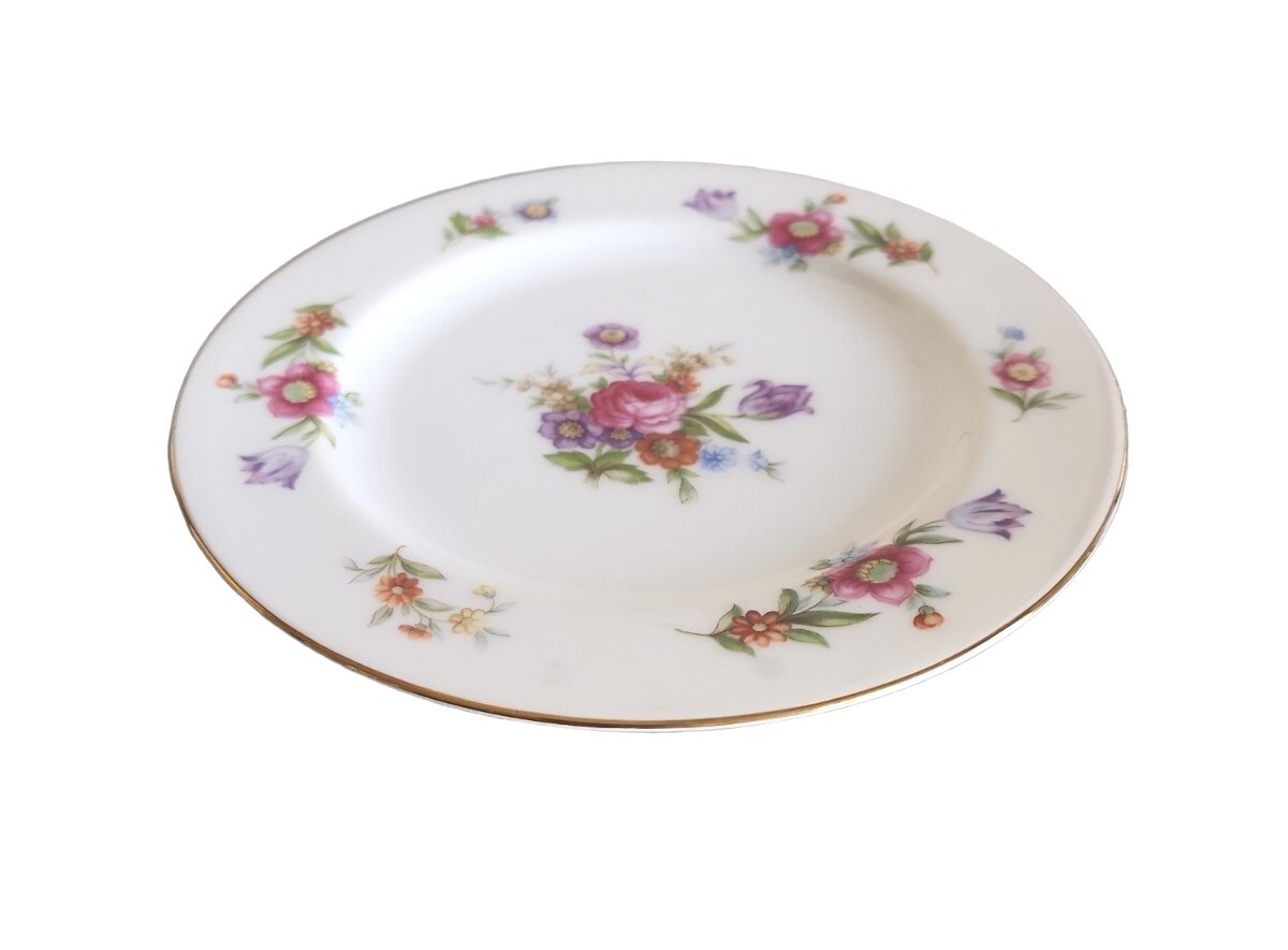 Vintage Sango Bread and Butter Plate Dresdenia 6 1/2″ White & Floral Japan