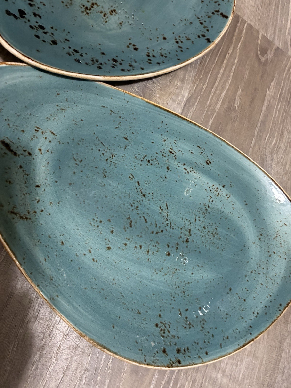 Steelite Blue Dapple Oval Serving Platters Set of 3 England Restaurant China