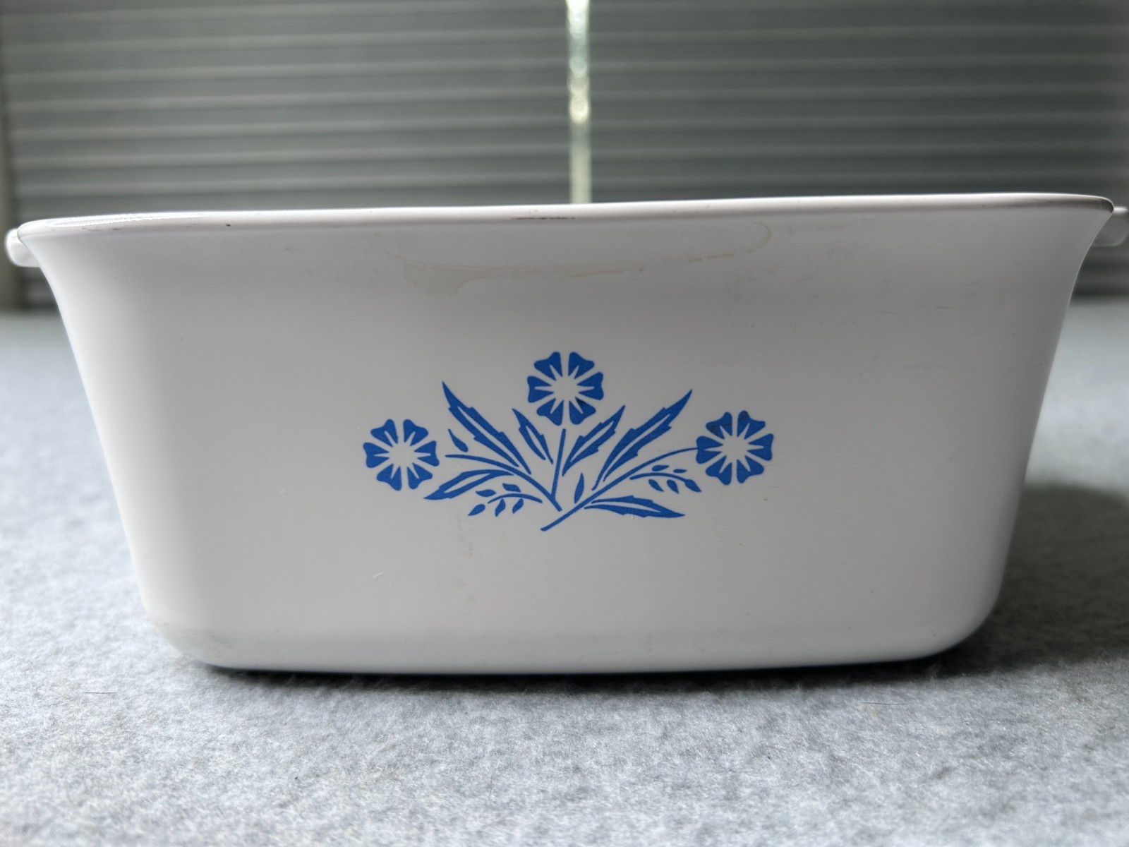 Vintage Corning Ware Cornflower Pattern in a 7 x 5 Rectangular Loaf Pan