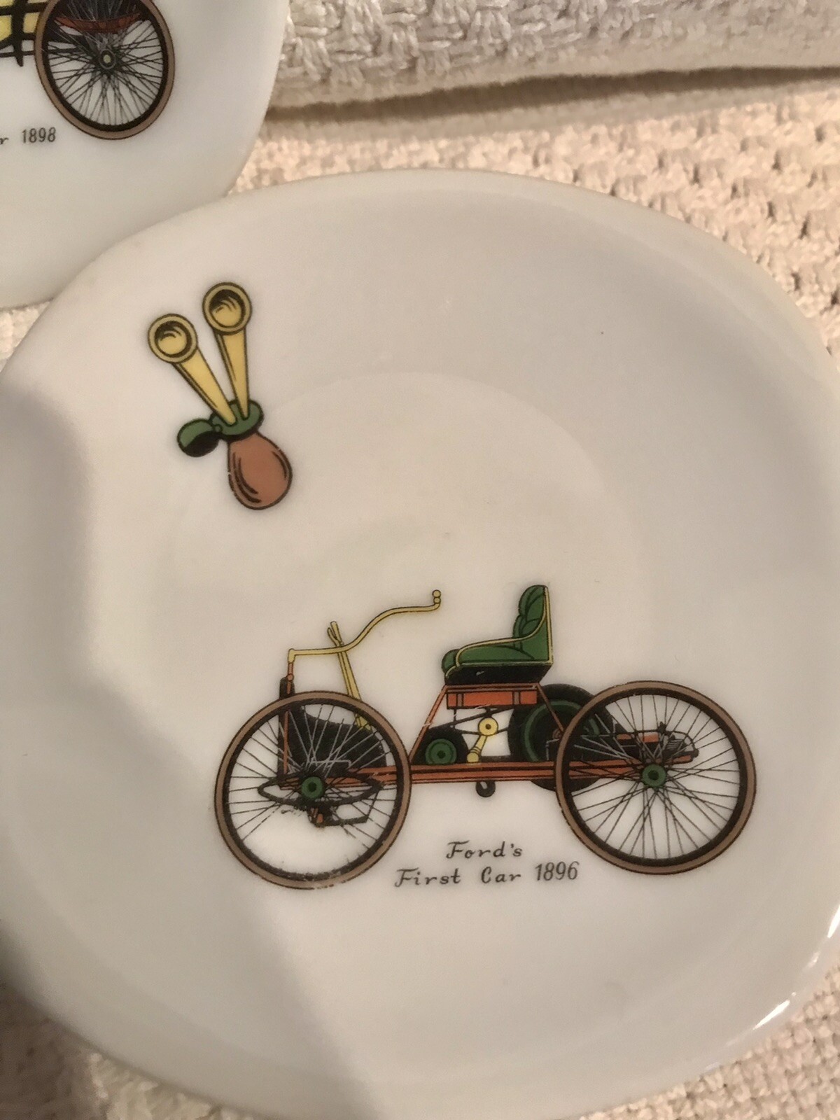 Winterling Marktleuthen (Bavaria) Antique Autos Small plates set of (6) 4.25”