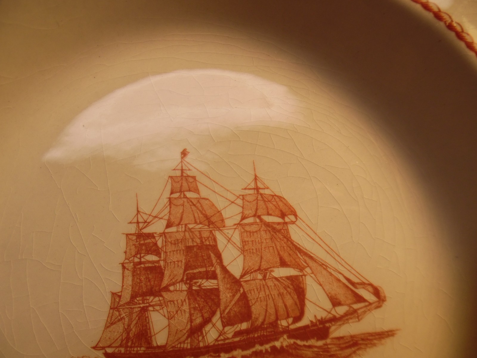4 Wedgwood Georgetown Collection Porcelain Soup Bowls – Flying Cloud Rust -7.75″