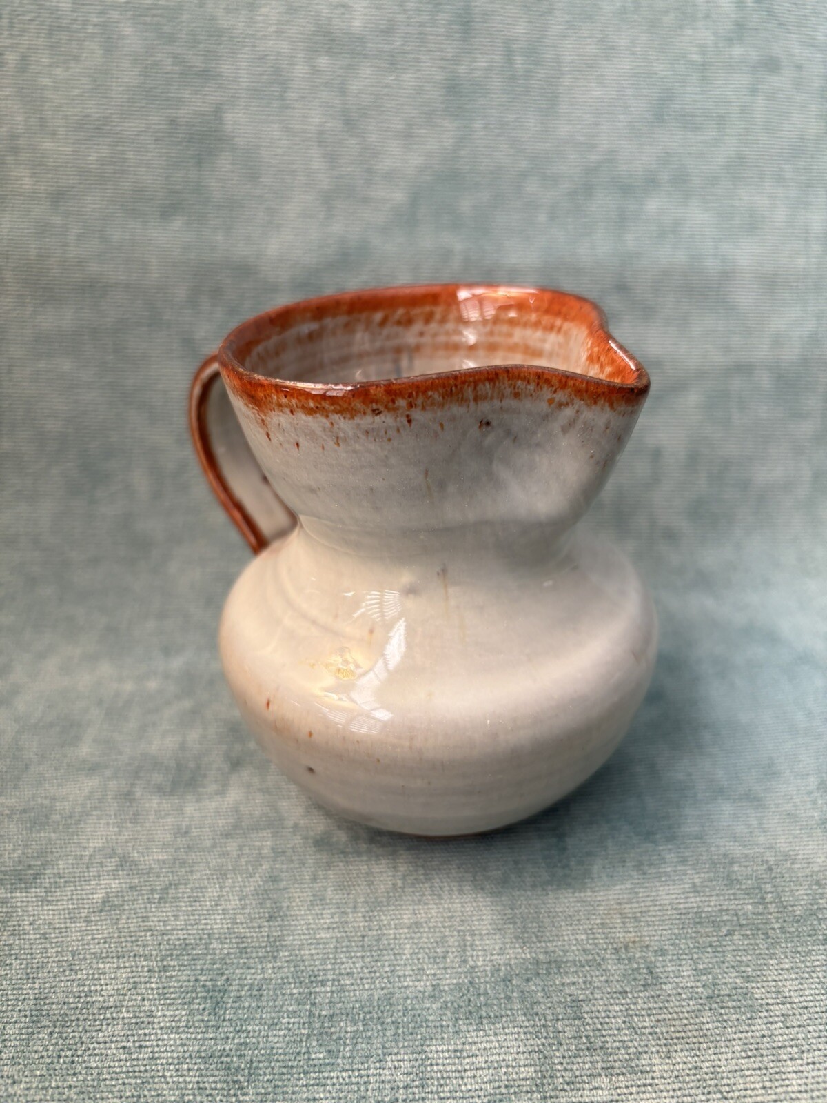 Seagrove Pottery Pitcher – Cole Pottery – Signed – Red Eye Gravy Glaze – 3.5 in