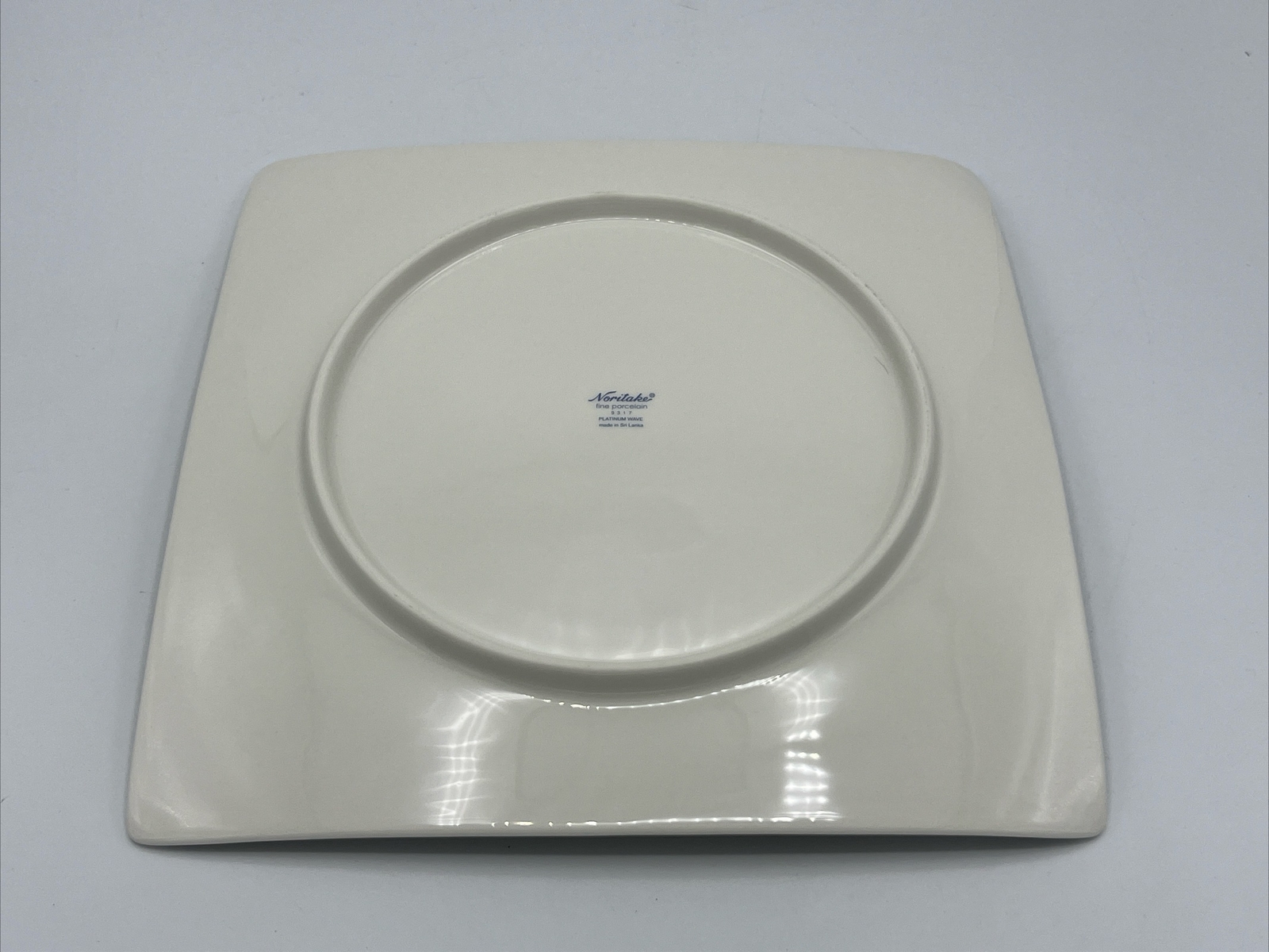 Noritake China Platinum Wave Four Piece Square Place Setting