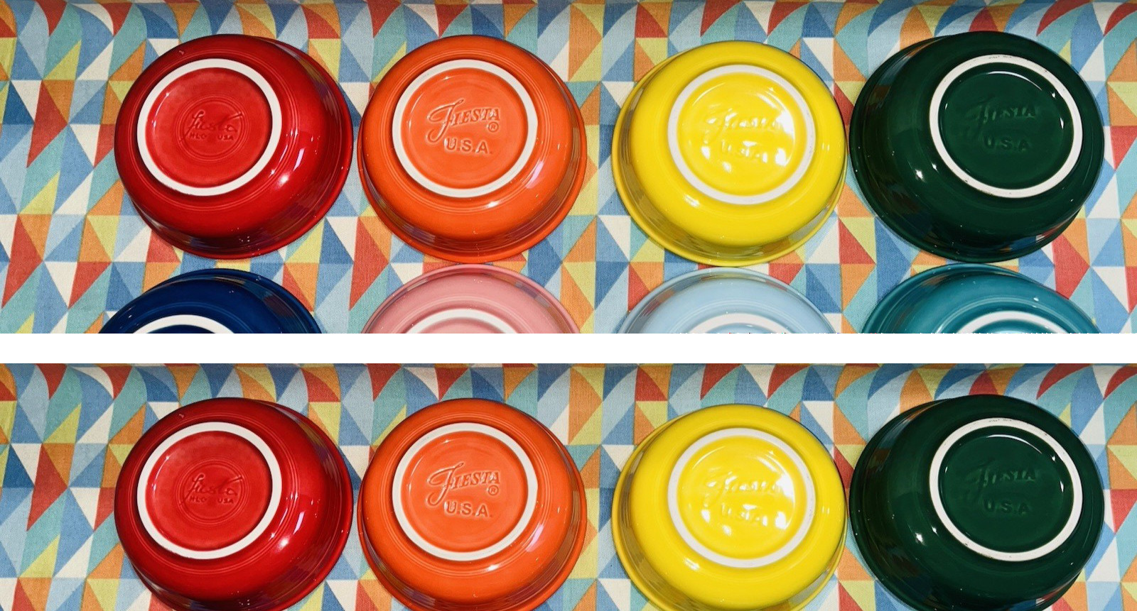 NEW FIESTA mixed bright RAINBOW set 8 small cereal fruit BOWLS FIESTAWARE 14 oz