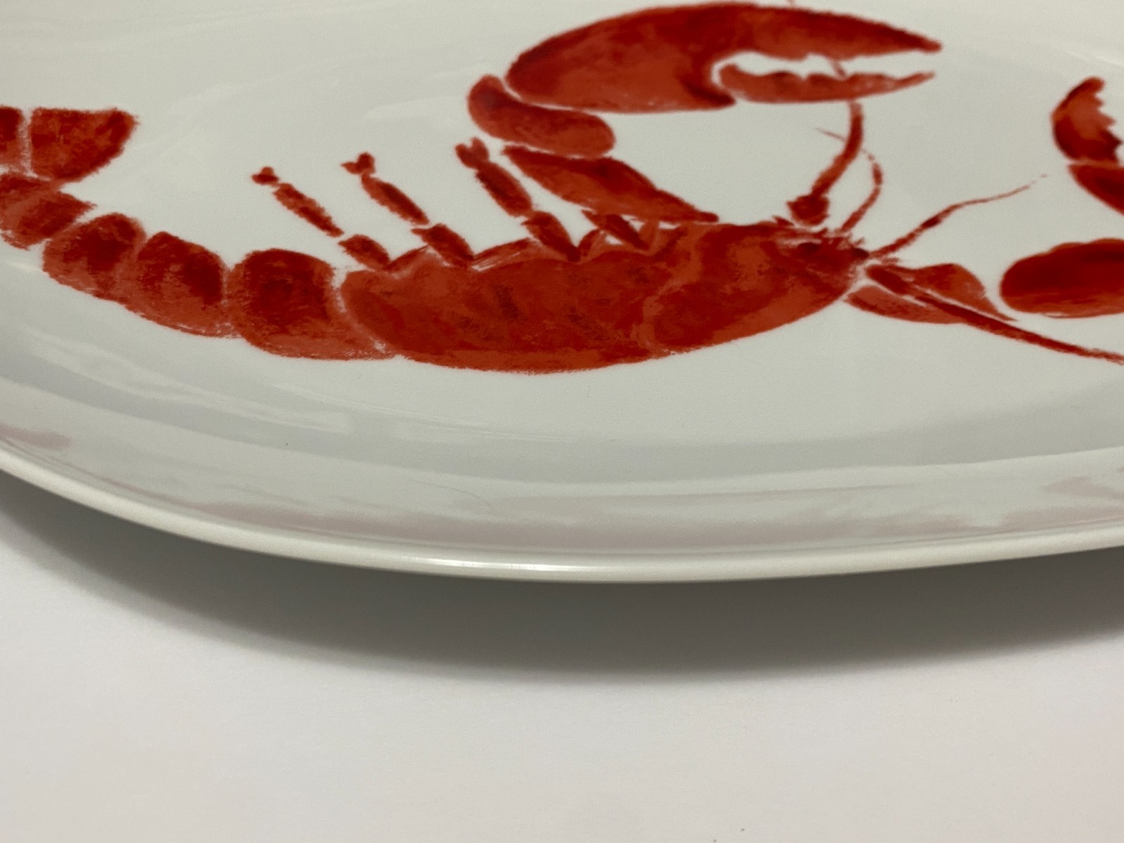 Lobster Serving Platter Studio Nova Red Oval Plate Fine China Y0723 12.5″ x 10″